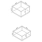Renee 2-piece Square Coffee Table Set Rose Brass