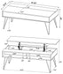 Fanning Engineered Wood Lift Top Coffee Table Golden Oak