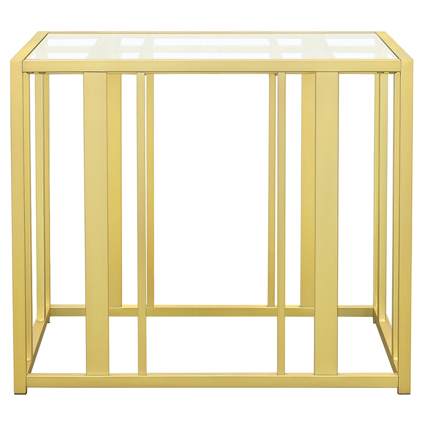 Adri Metal Frame End Table Matte Brass