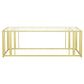 Adri Metal Frame Coffee Table Matte Brass