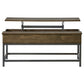 Byers Engineered Wood Lift Top Coffee Table Brown Oak
