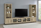 Sachin 3-piece Entertainment Center With 79" TV Stand Antique Pine