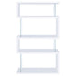 Emelle 4-tier Bookcase White and Clear