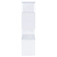 Emelle 63-inch 4-shelf Glass Panel Bookshelf White