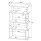 Emelle 4-tier Bookcase White and Clear