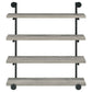 Elmcrest 39-inch 4-shelf Wall Bookshelf Grey Driftwood