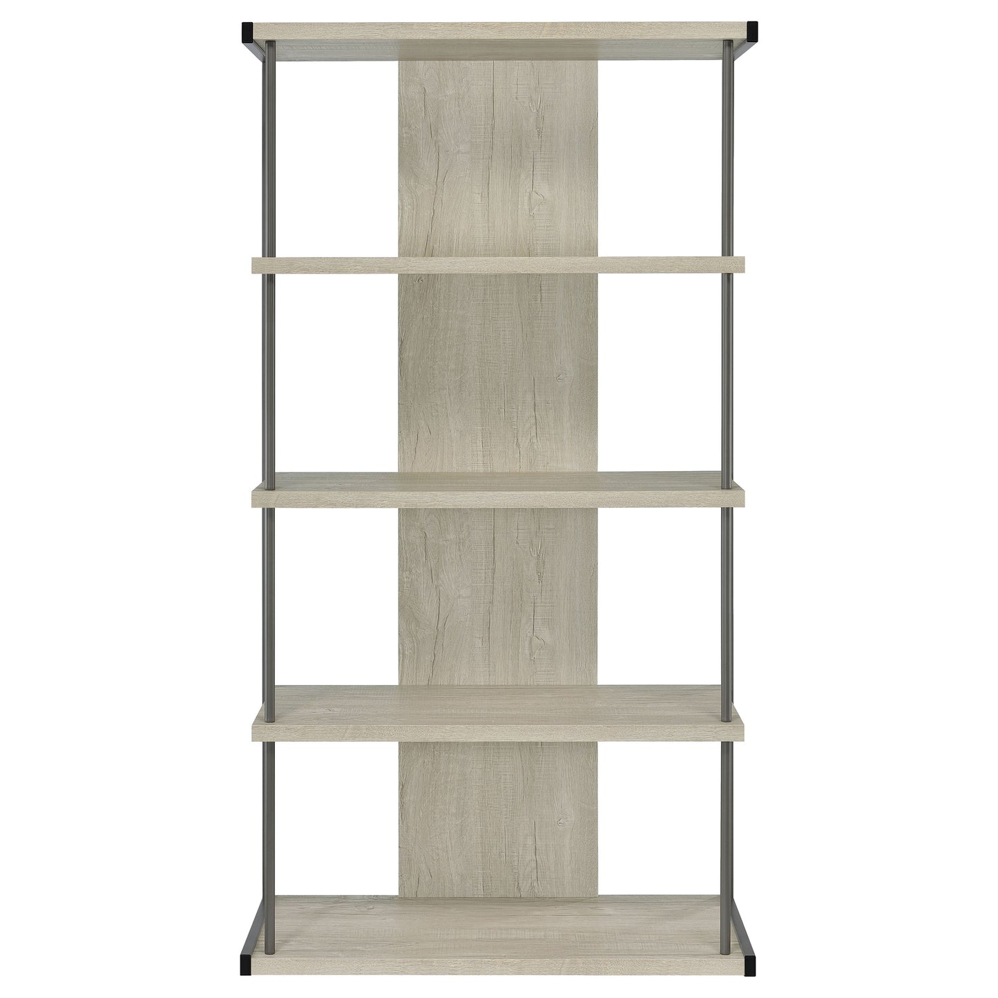 Loomis 4-shelf Bookcase Whitewashed Grey
