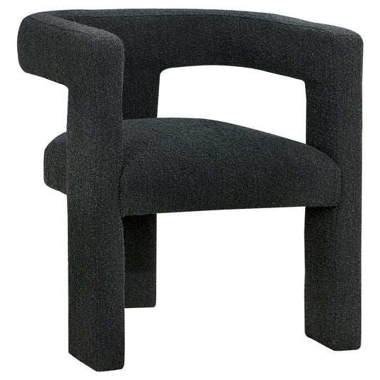 Petra Boucle Upholstered Accent Side Chair Black