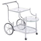 Sarandon 3-tier Serving Cart Chrome and Clear