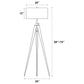 Harrington Tripod Legs Floor Lamp White and Black