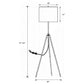 Zabka Tripod Floor Lamp Black and Gold