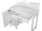 Elijah Vanity Set with Lighting & Stool White and Dark Grey