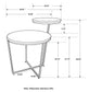 Yael Round Mango Wood Accent Side Table Natural and Gunmetal