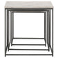 Medora 3-piece Marble Top Nesting Table Set White